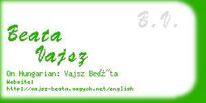 beata vajsz business card